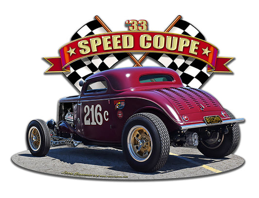 1933 Speed Coupe Vintage Sign