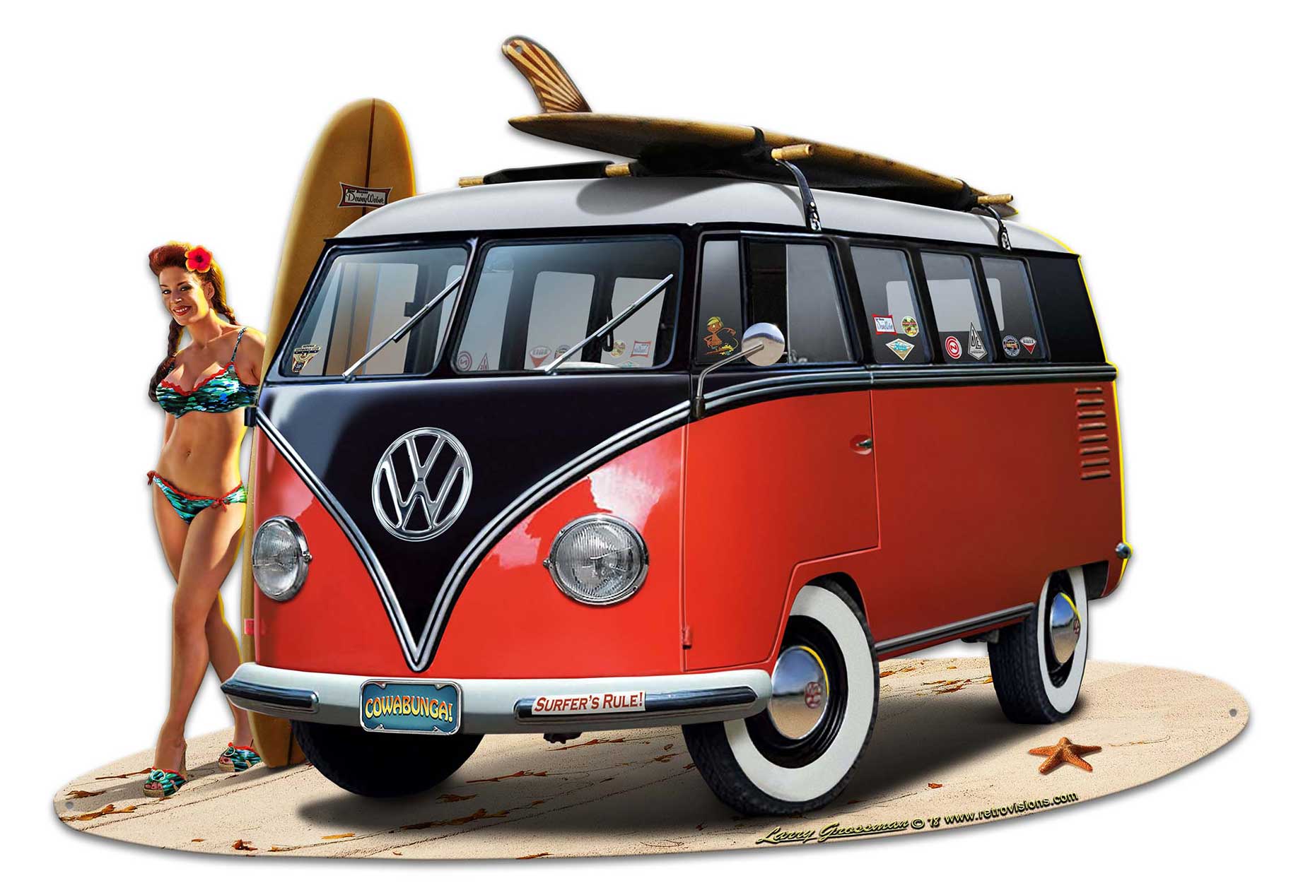 VW Surfer Girl Cut-out