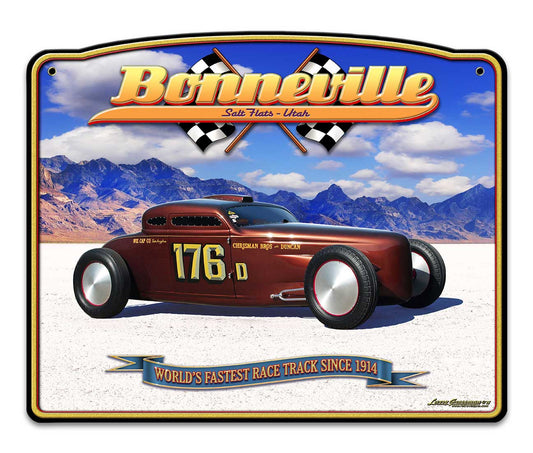 Bonneville Speed Coupe Frame Vintage Sign