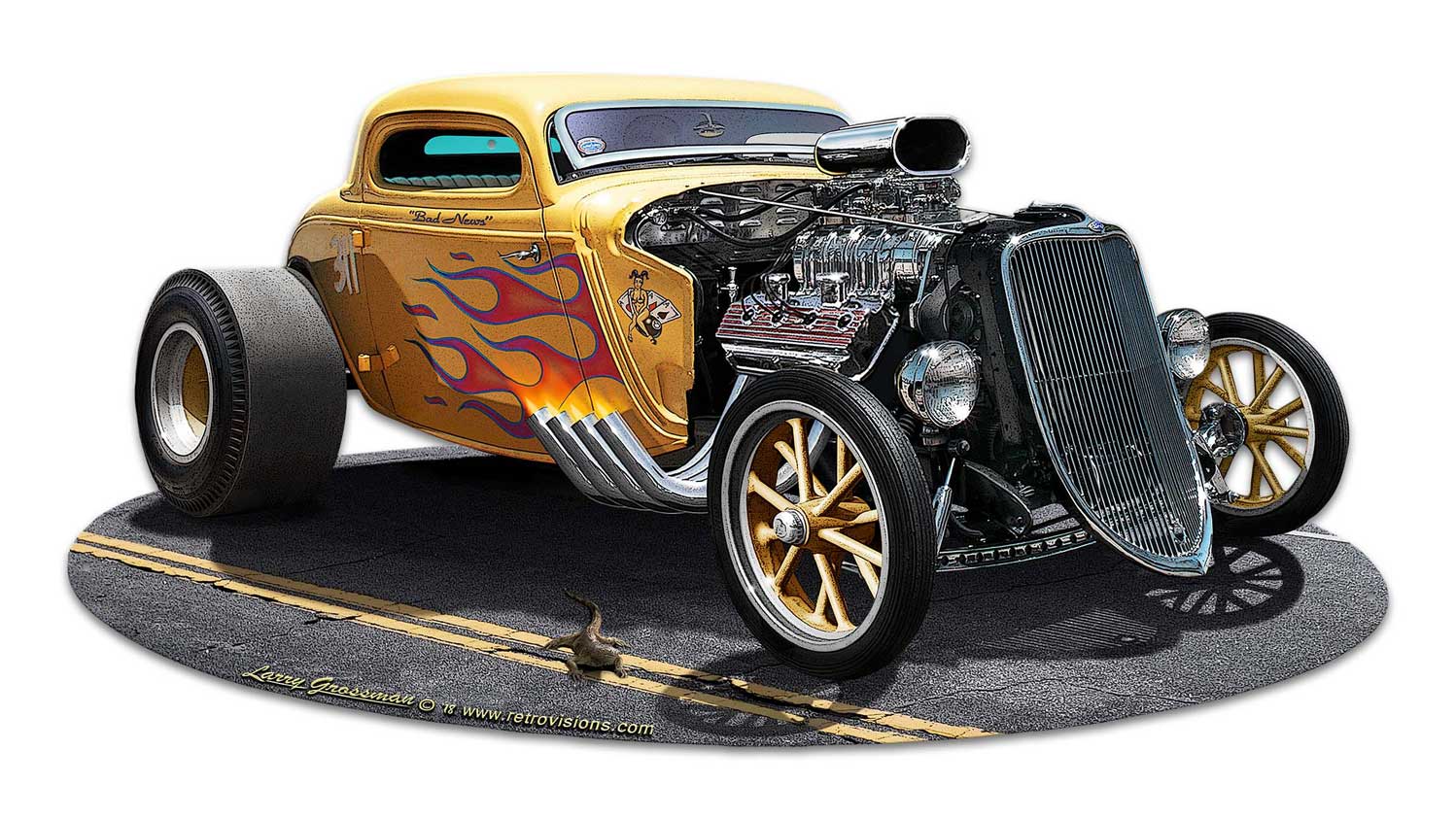 1933 Blown Coupe Vintage Sign