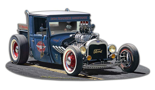 1929 Rat Rod Service Cutout Vintage Sign
