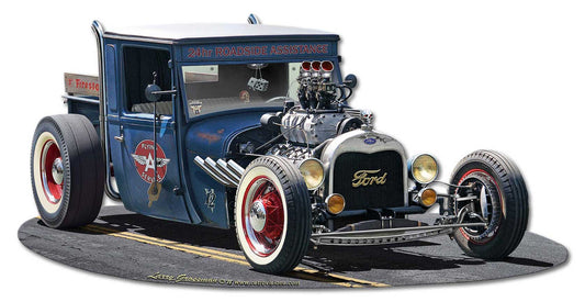 1929 Rat Rod Service Cutout Vintage Sign