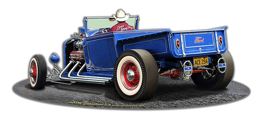 1929 Rod Pick-up Cutout Vintage Sign