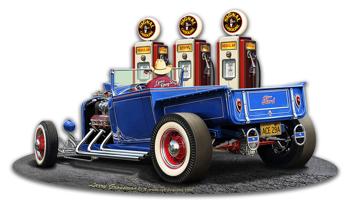 1929 Pick-up Fill-up Vintage Sign
