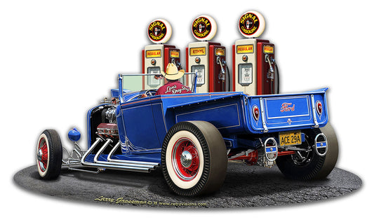 1929 Pick-up Fill-up Vintage Sign