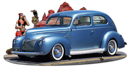 1939 Rod Sedan Cutout Vintage Sign