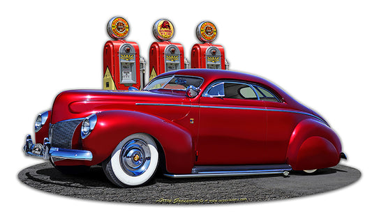 1939 Merc Kustom Fill-up NG Vintage Sign