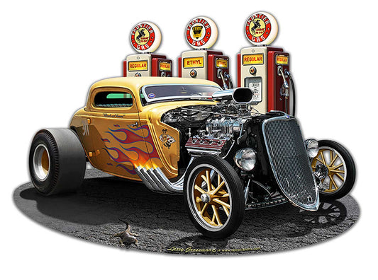 1933 Blown Coupe Fill-up Vintage Sign