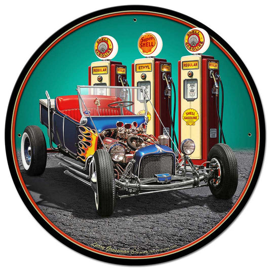 1922 T Bucket Fillup Vintage Sign
