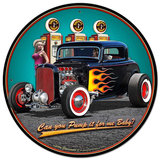 1932 Deuce Coupe Fillup Vintage Sign