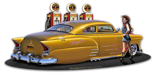 1954 Chev Led Sled Fill-up Vintage Sign