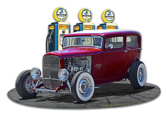 1932 Rod Sedan Fill-up Vintage Sign