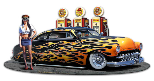 1949 Merc Kustom Fill-up Vintage Sign