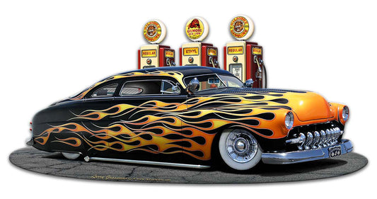 1949 Merc Kustom Fill-up NG Vintage Sign