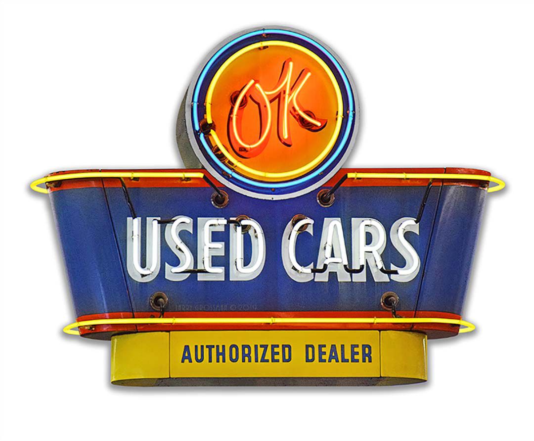 1950's OK Used Cars Vintage Sign