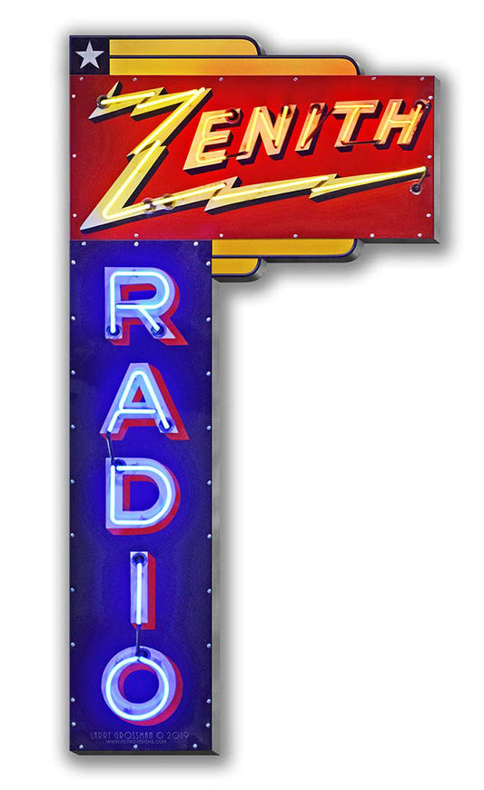 1936 Zenith Radio Sign Vintage Sign