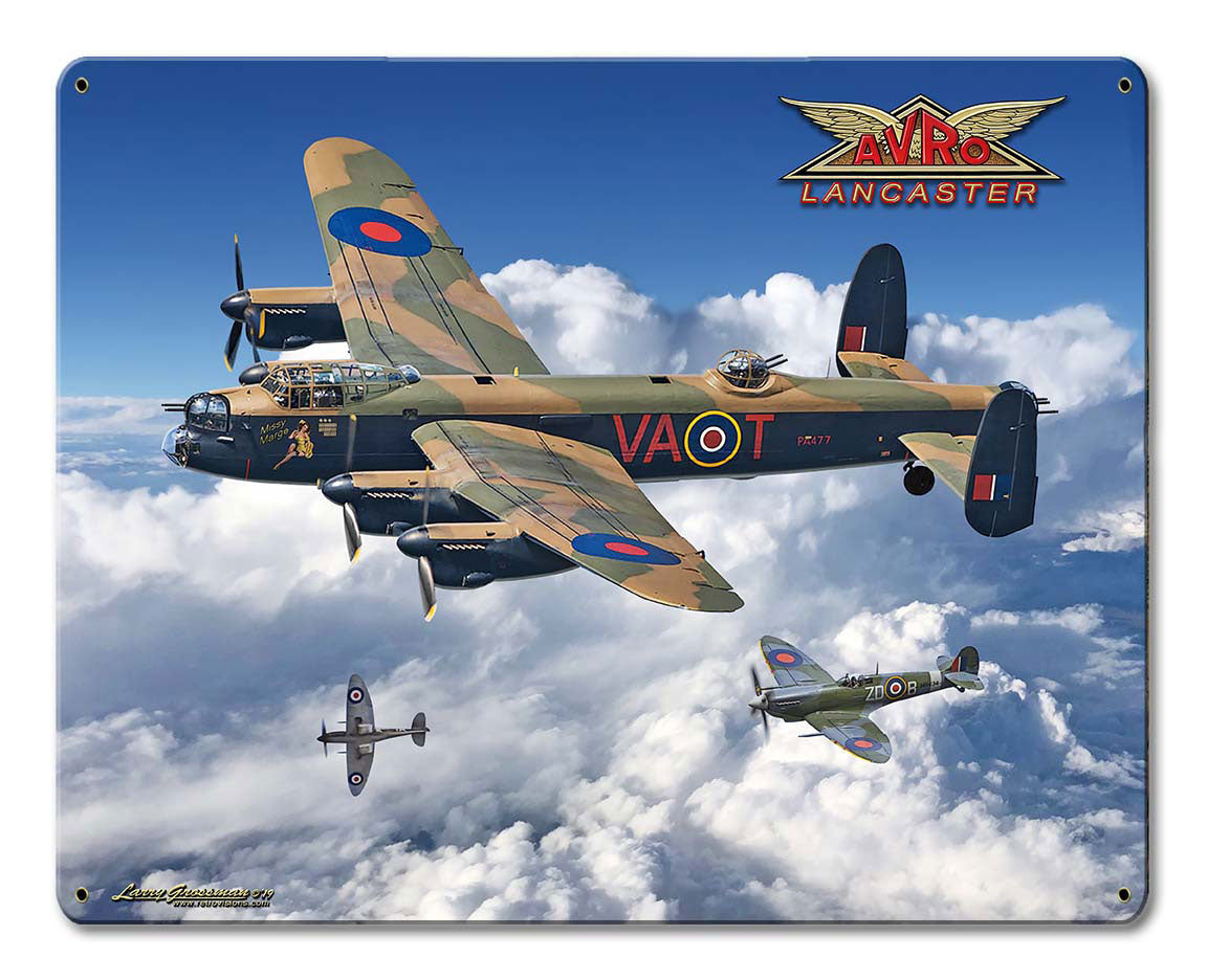 Avro Lancaster Bomber Vintage Sign
