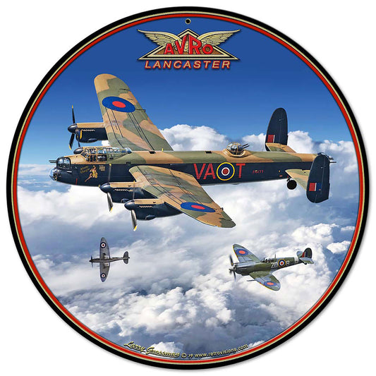 Avro Lancaster Bomber Vintage Sign