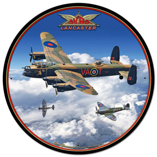 Avro Lancaster Bomber Vintage Sign