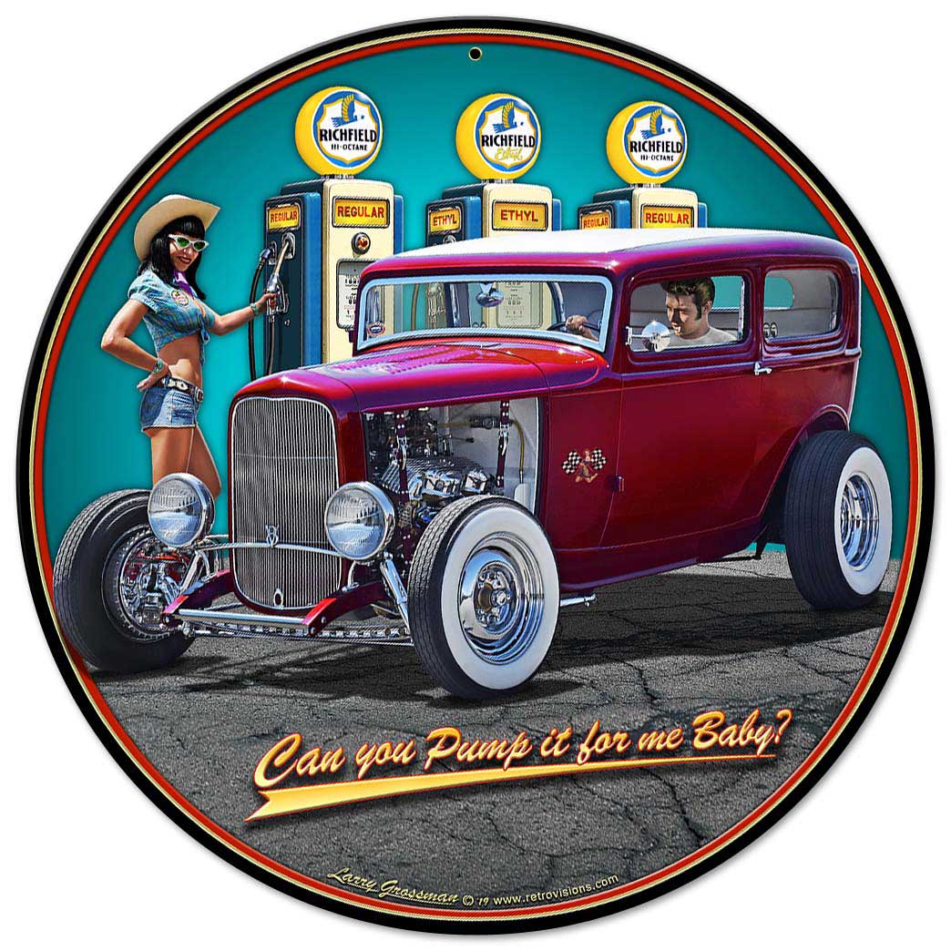 1932 Sedan Fill-up Vintage Sign
