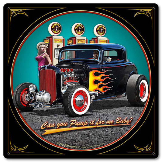 1932 Deuce Coupe Fill-up Vintage Sign