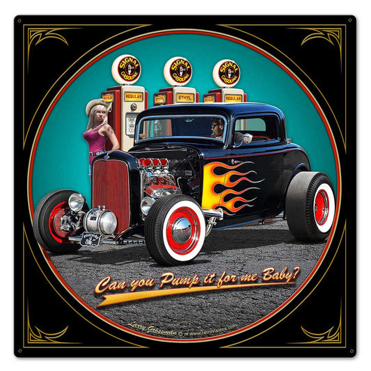 1932 Deuce Coupe Fill-up Vintage Sign