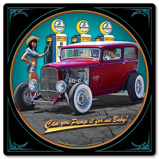 1932 Sedan Fill-up Vintage Sign