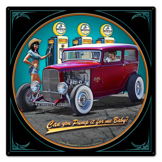 1932 Sedan Fill-up Vintage Sign