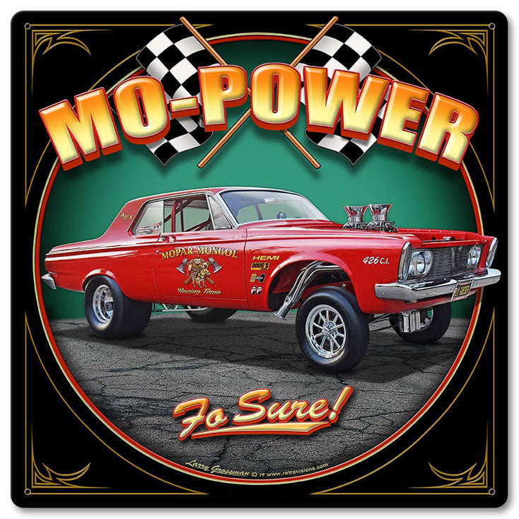 1963 PLYMOUTH GASSER Vintage Sign