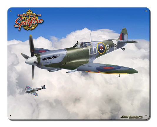 Spitfire RAF Fighter Plane Vintage Sign