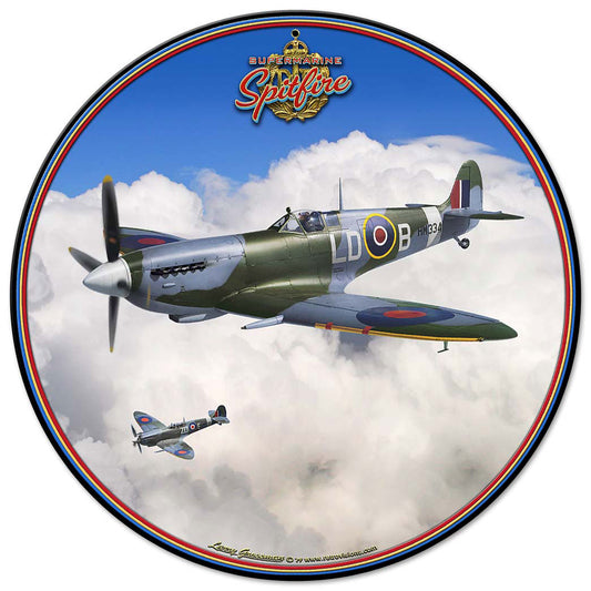 Spitfire RAF Fighter Plane Vintage Sign