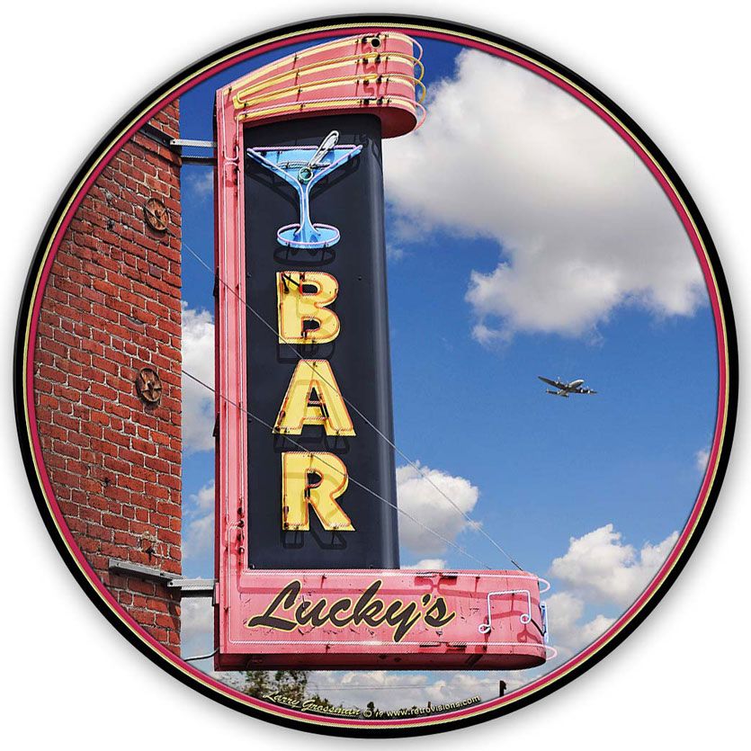 Lucky's Bar Vintage Sign