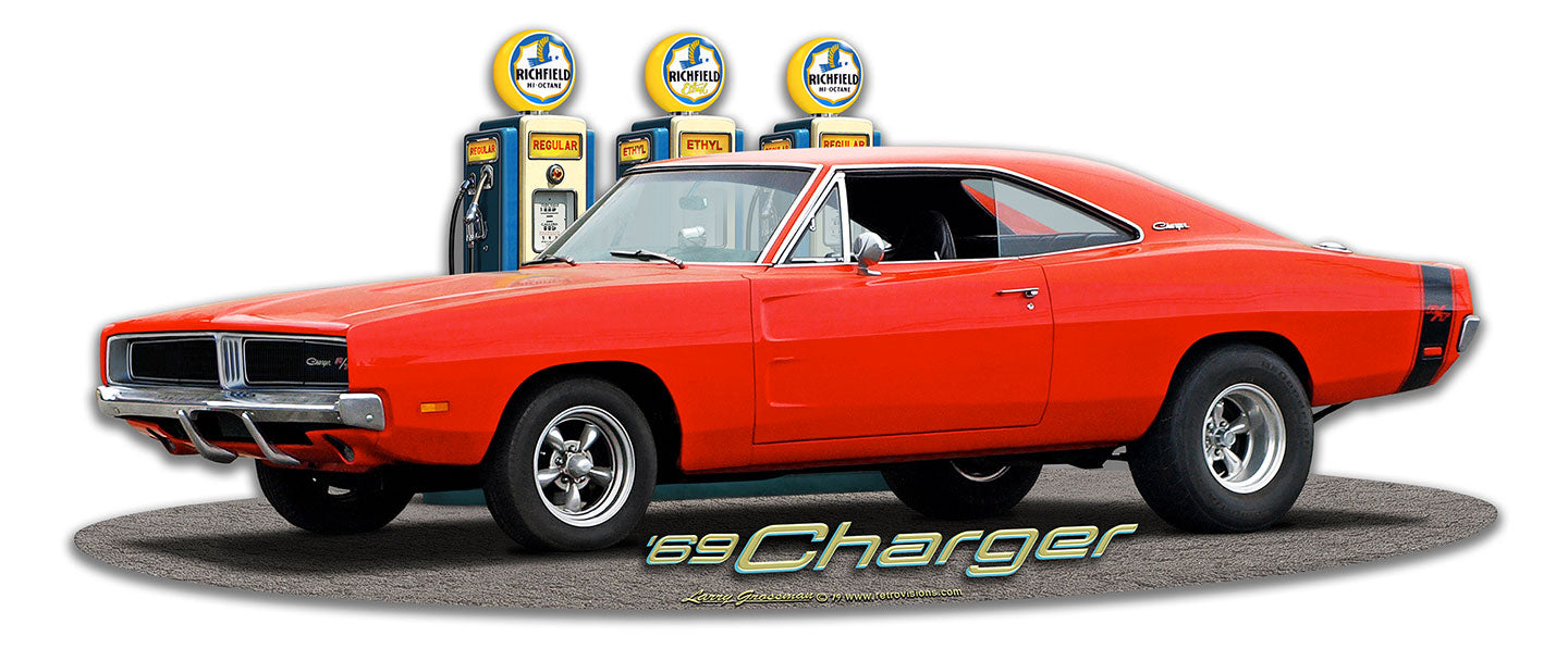 1969 Dodge Charger Fill-up Vintage Sign