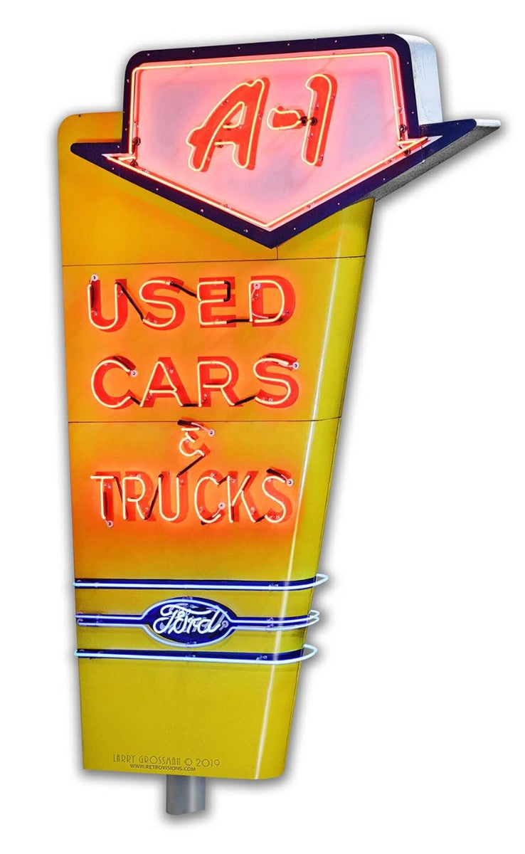1950's Used Car Sign Vintage Sign