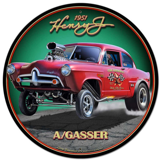 1951 Henry J Gasser Vintage Sign