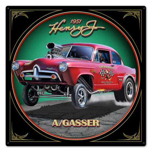 1951 Henry J Gasser Vintage Sign