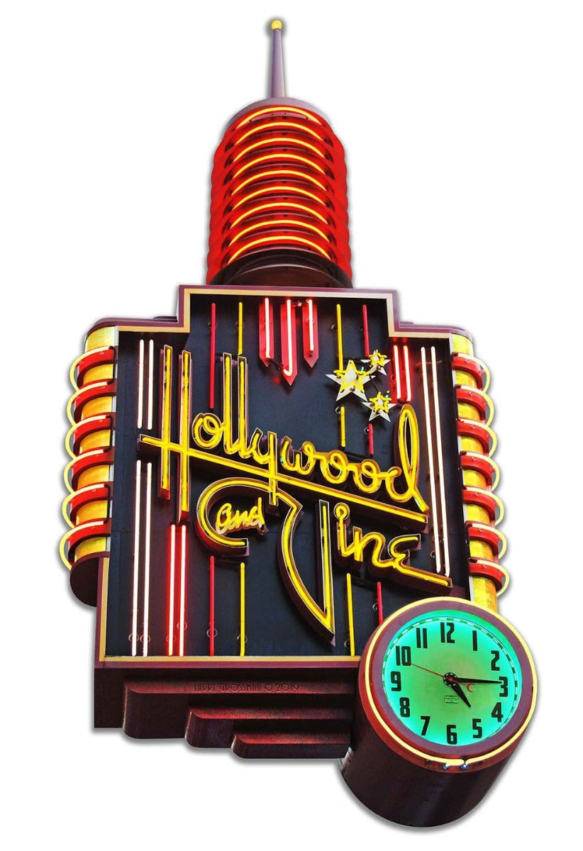 Hollywood And Vine Cut-out Vintage Sign