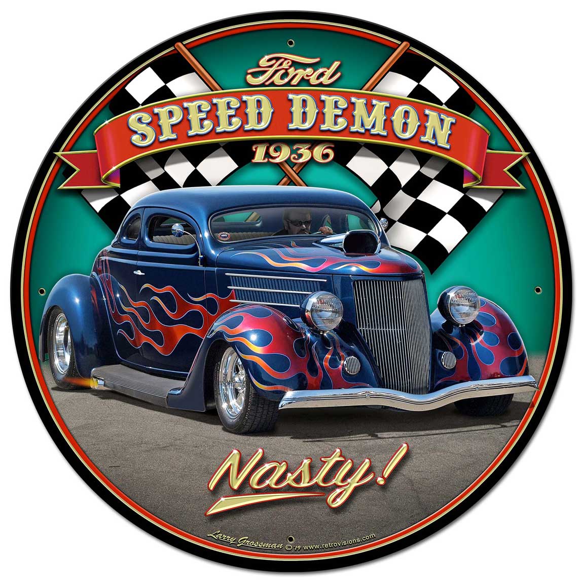 1936 Blown Coupe Vintage Sign