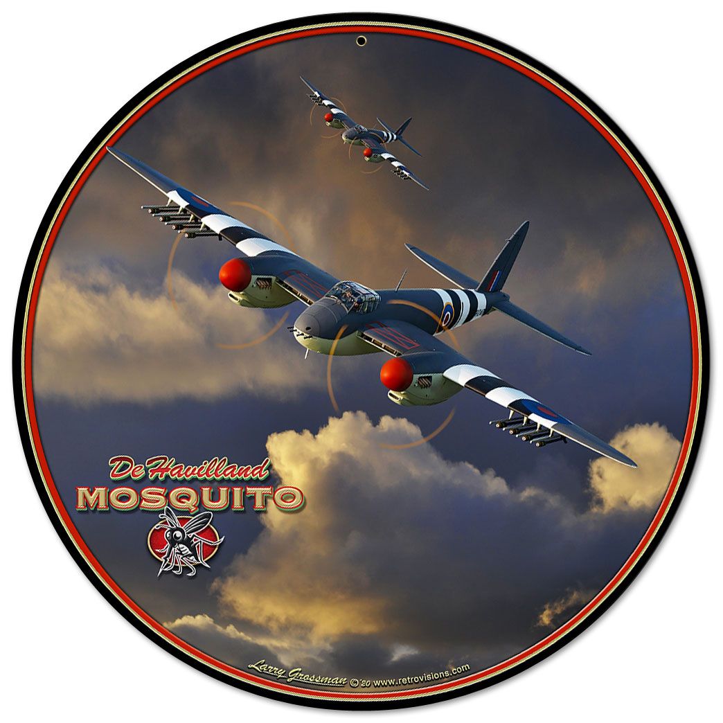 Mosquito WWII Airplane 14in Round
