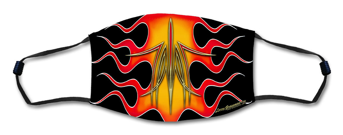 Flames With Pinstripes Mask
