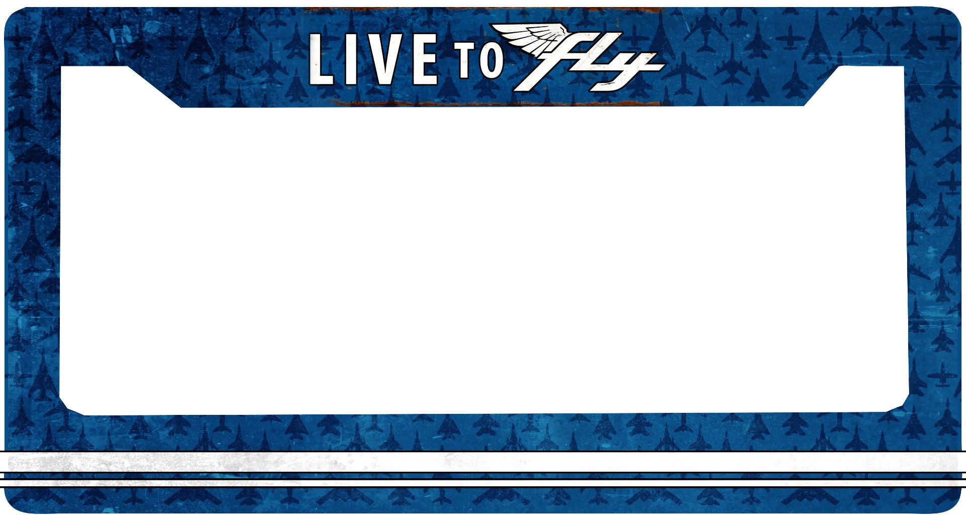 Live To Fly  License Plate Frame Vintage Sign - Personalized