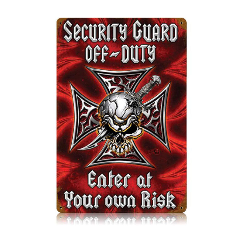 Security Off Duty Vintage Sign