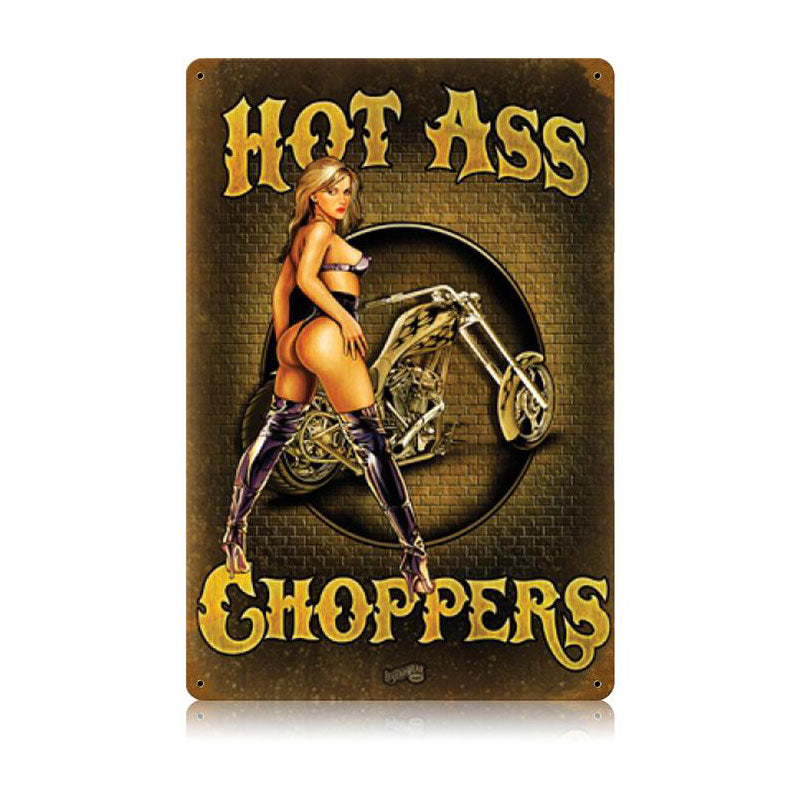 Hot Ass Choppers Vintage Sign