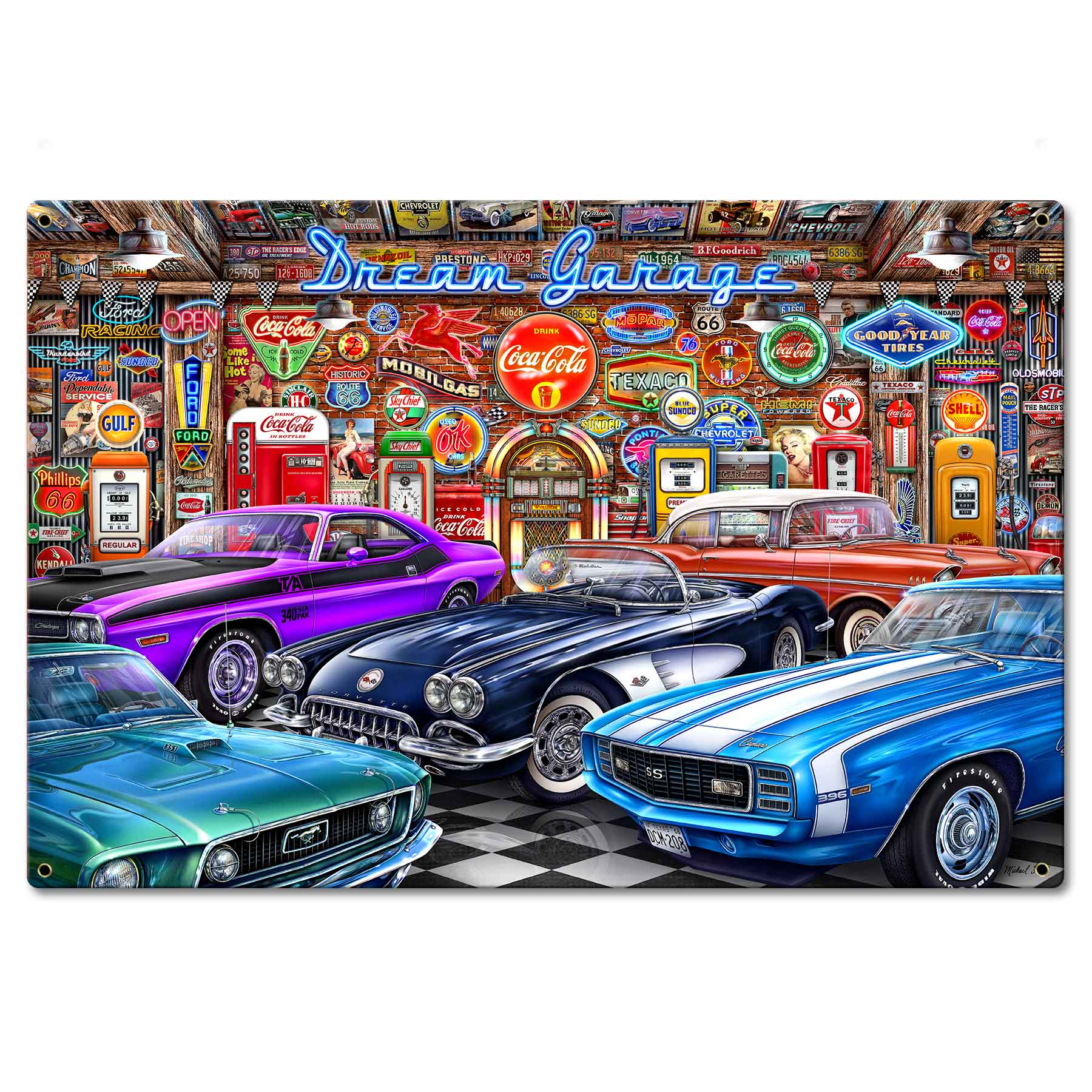 Dream Garage 24 X 16 vintage metal sign