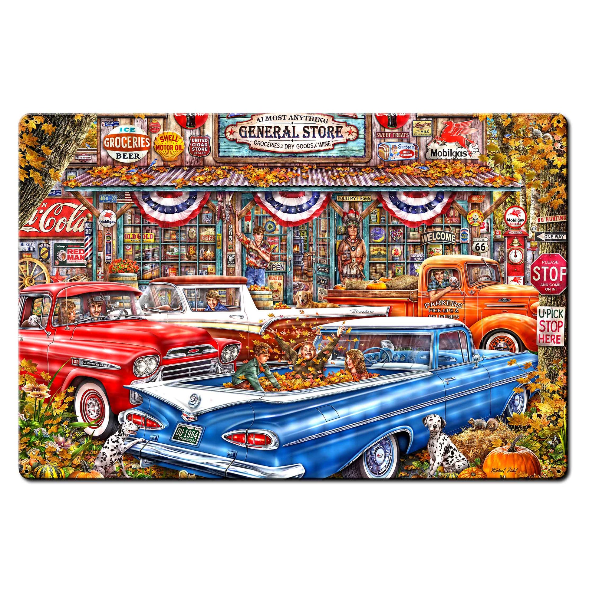 Parker's General Store 36 X 24 vintage metal sign