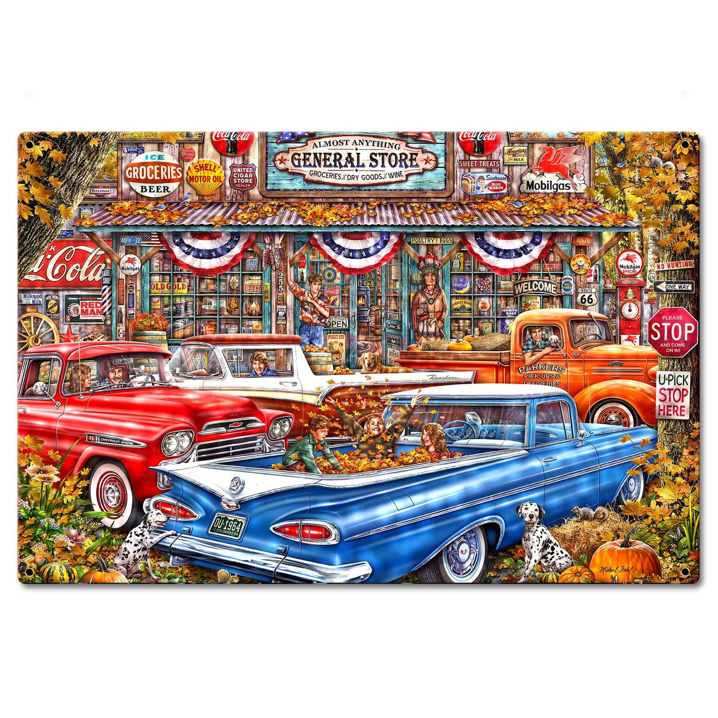 Parker's General Store 24 X 16 vintage metal sign