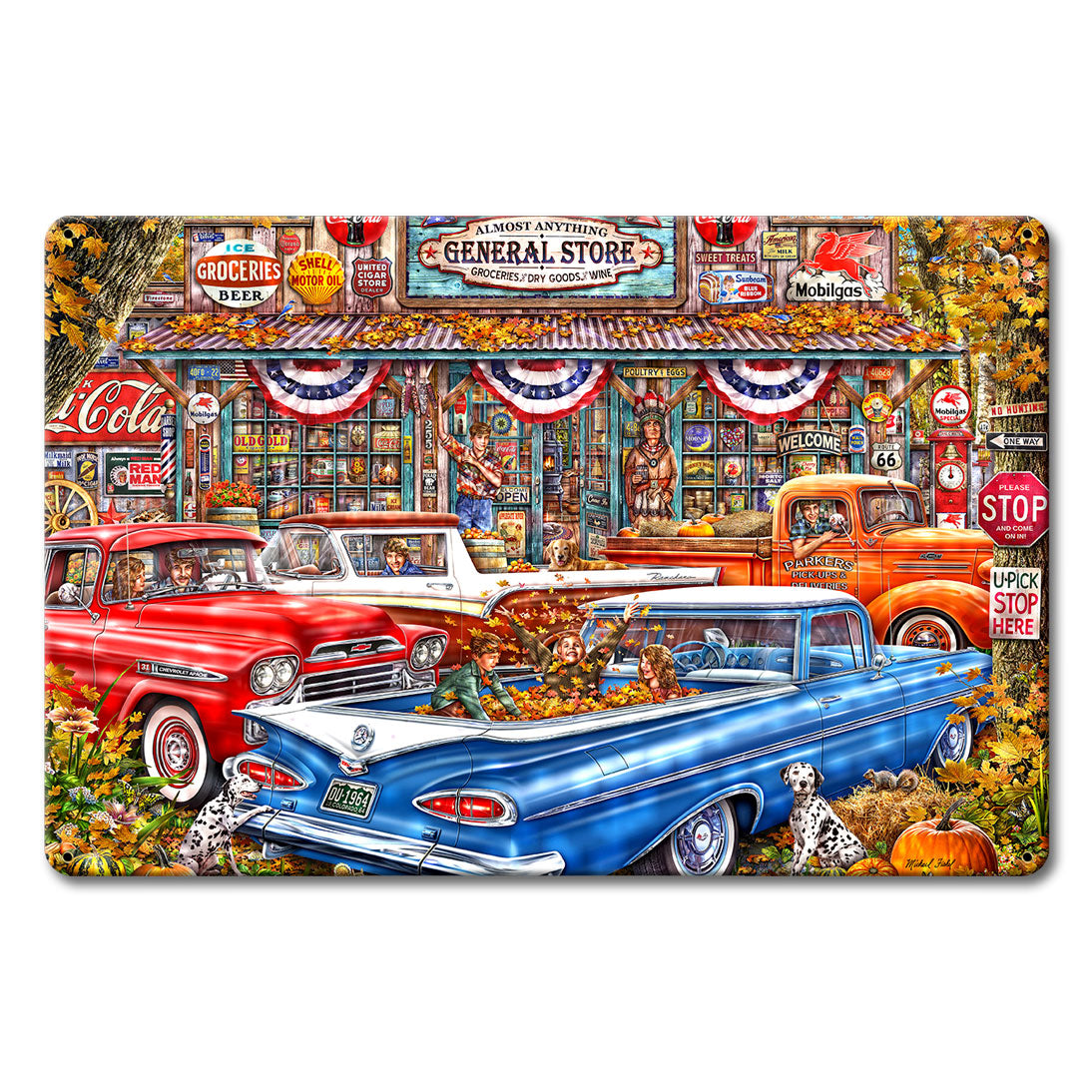 Parker's General Store 18 X 12 vintage metal sign