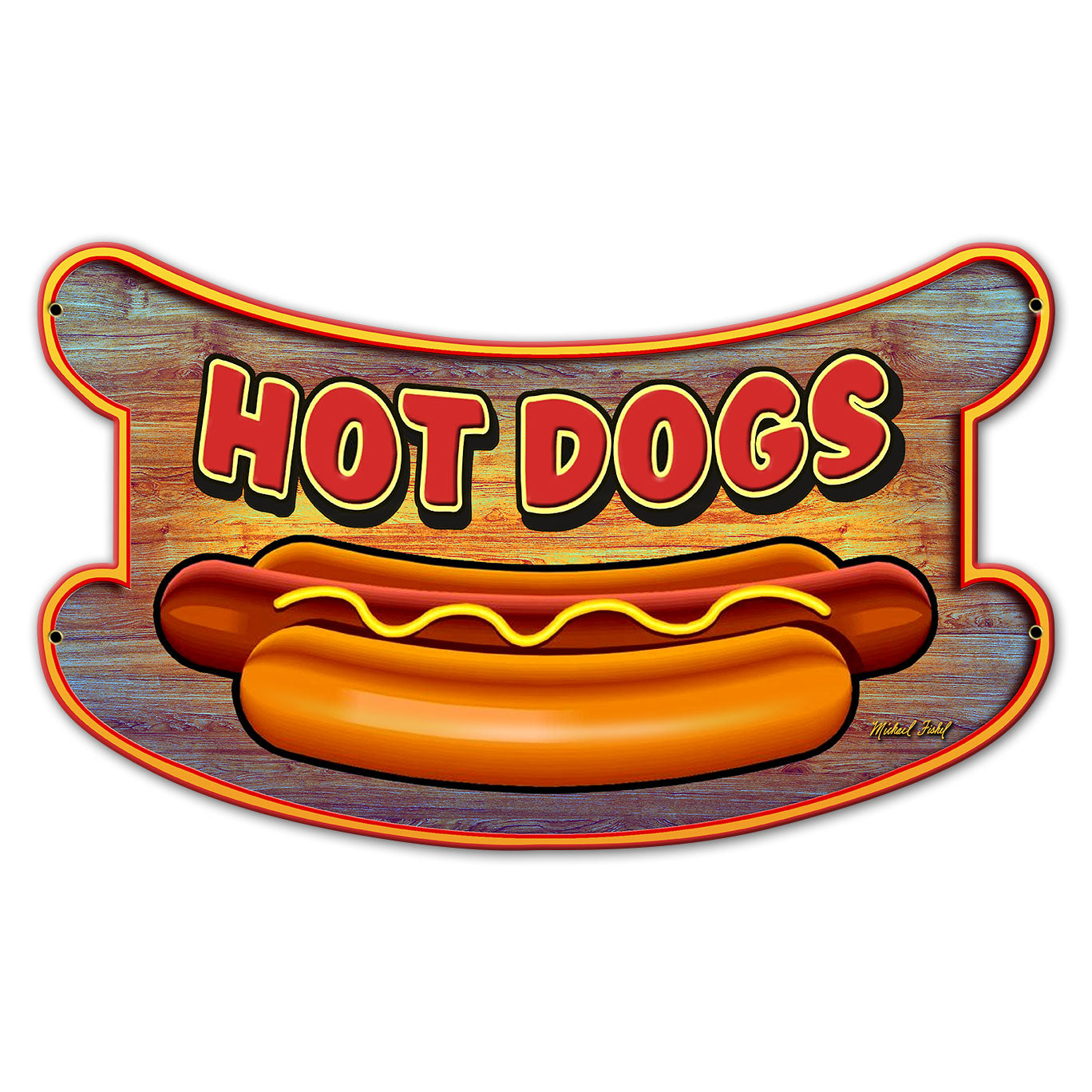 Hot Dogs 24 X 14 vintage metal sign