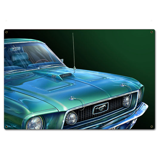 1969 Mustang 24 X 16 vintage metal sign