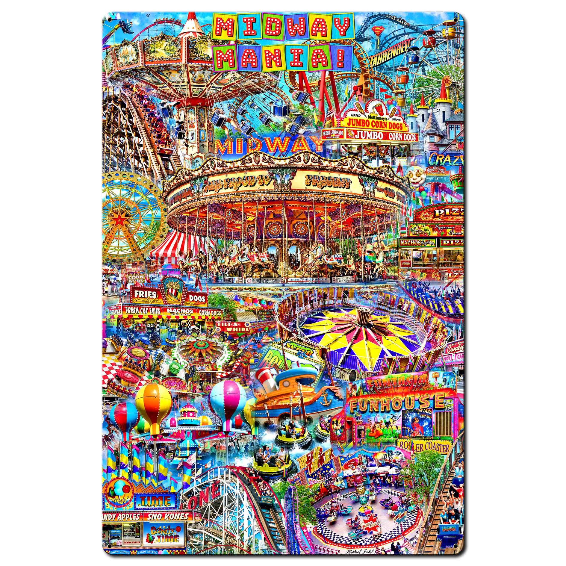 Midway Mania 24 X 36 vintage metal sign